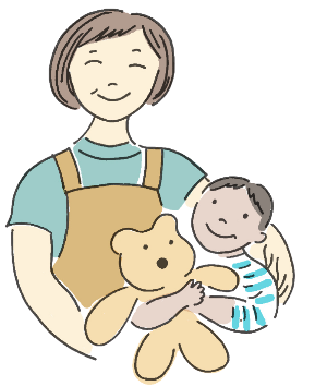 子育て支援をするサポーターのイラスト