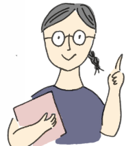 サポーターが指さすイラスト