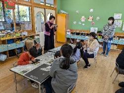 チョークアートの様子