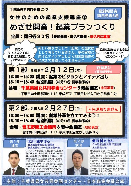 女性のための起業支援講座2表